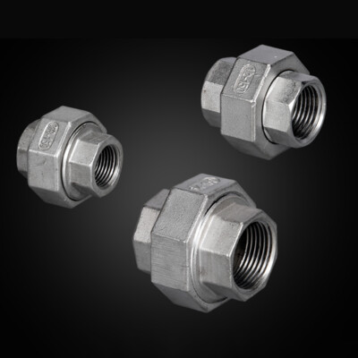 BSP Equal Female Union 304 Stainless Steel Thread Connector Pipe Fitting Adapter