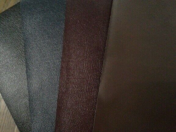 Bonded leather book binding material Black blue burgundy mahogany