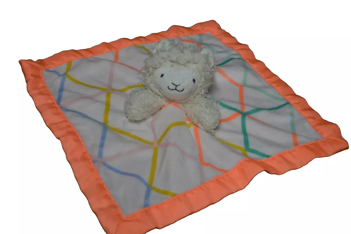 Llama Cloud Island Target Neon Orange Lovey Baby Security Blanket Plush Toy Nunu