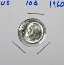 1960 Silver Roosevelt Dime Choice/Gem Uncirculated  
