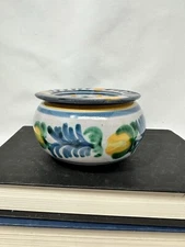 Vintage 2 Piece Ceramic Terracotta Ashtray Lemon Italian Capri