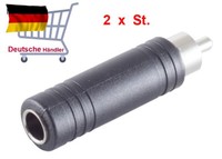 2 X Cinchstecker/Klinkenbuchse Mono 6,3Mm
