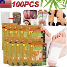 100Pcs Foot Detox Patches Pads Toxins Deep Cleansing Herbal Organic Slimming Pad