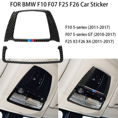 For BMW 5 Series F10 528i 535i 10-17 Carbon Fiber Roof Reading Light Panel Cover