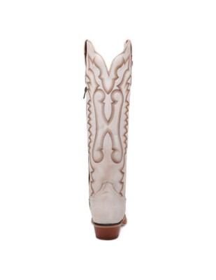 Dan Post Western Boots Womens Josie Zip Leather White DP5107 | eBay