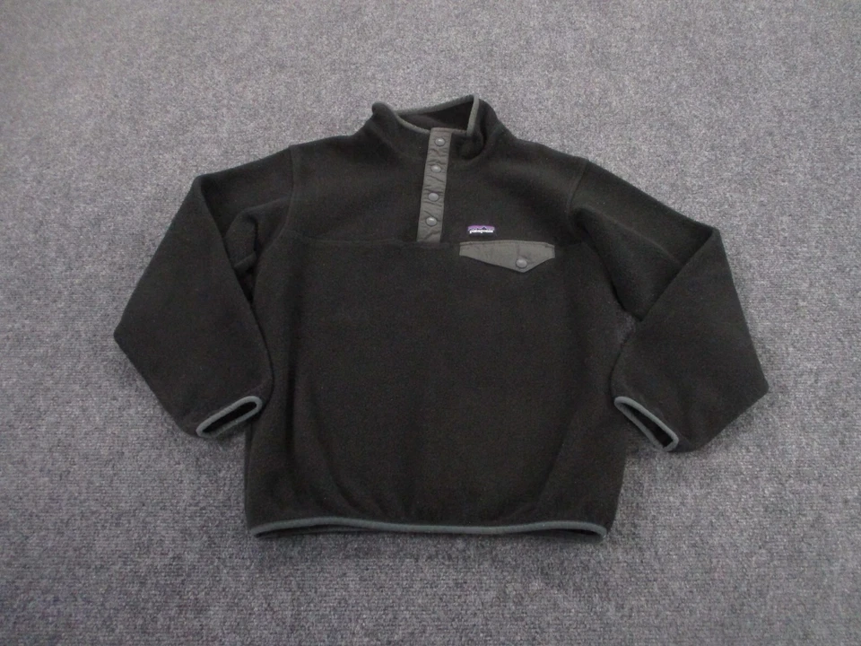 Chaqueta Patagonia Juvenil L 12 Polar A Presión T Suéter Exterior Pullover Logo Niños Foto 2 de 4