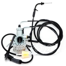 Carburetor & Throttle Choke Cable For Suzuki Quadrunner 4WD 230 250 MODEL J/K