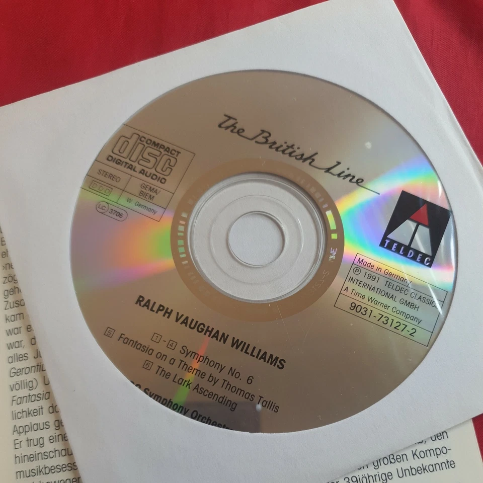 Vaughan Williams Symphony No. 6 The Lark Ascending Tasmin Little Andrew Davis CD - Изображение 4 из 4