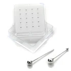 20 x 925 Sterling Silver - Ball & Straight End - Nose Studs Pins