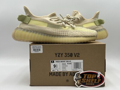 DS New Adidas Yeezy Boost 350 V2 Flax 2024 Size 9.5 Authentic