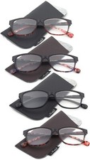 4 Packs Fashion Vintage Classic Multi Colors Reading glasses for Women  100-300