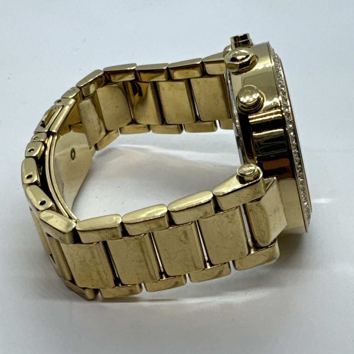 Michael Kors Parker MK5354 Women\'s Gold Stainless Steel Analog Dial Watch JNA603 Michael Kors MK5354 Stainless Steel 111107 10 ATM Ladies  main image 2