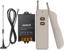 Wireless Remote Switch,Ac110V/120V/240V/40A Relay with 4900FT Long Range