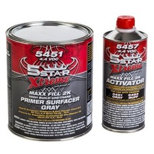 5 Star 5451 High Build 2k Urethane Primer Gray Gallon And Activator Kit 411