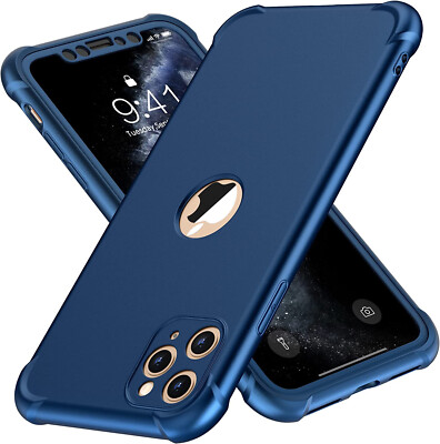 ORETECH iPhone 11 Pro Fitted Case Schutz Hülle Blau TPU Silikon Hard PC