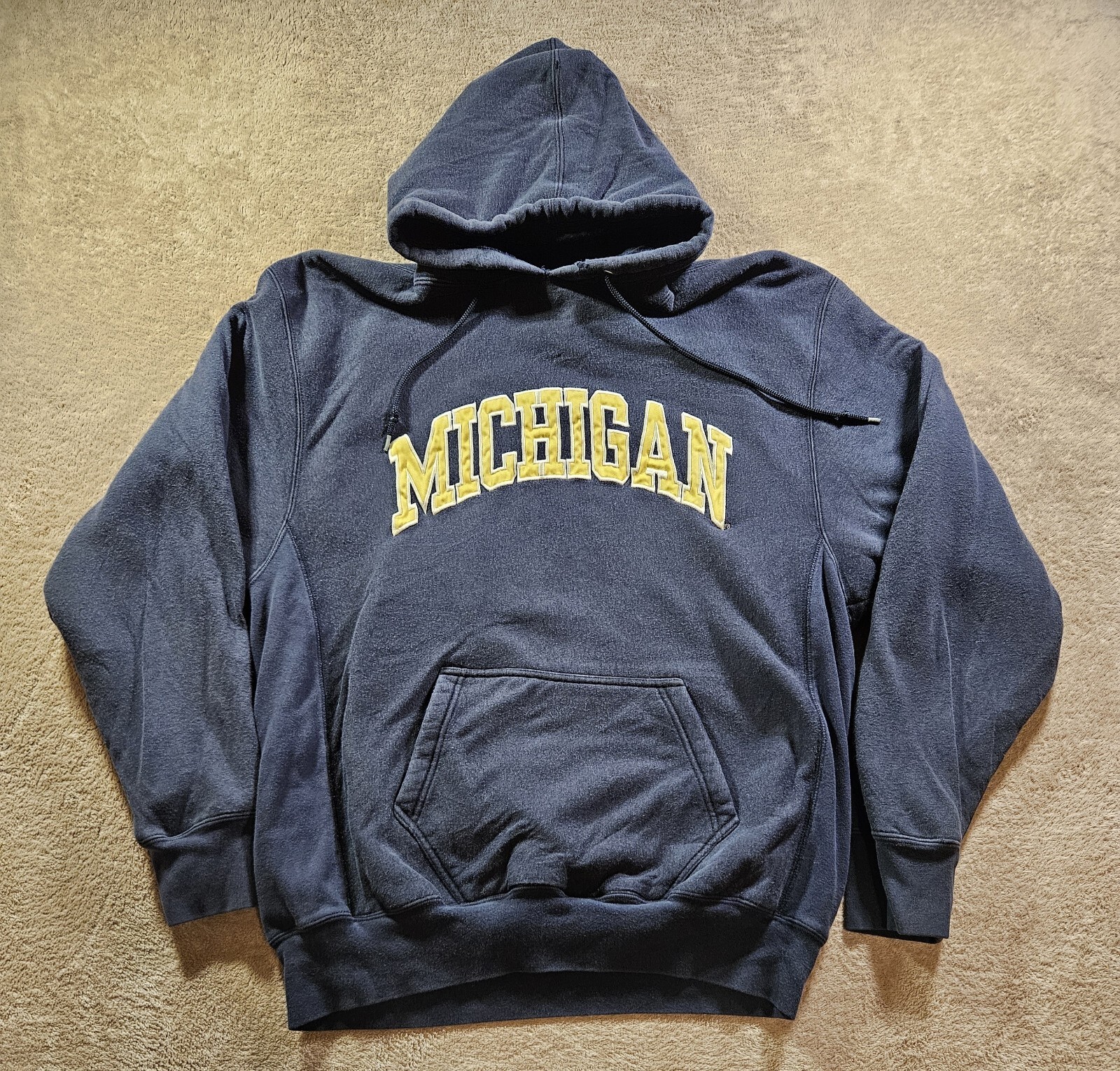 VINTAGE Michigan Wolverines Steve And Barry's Technical Fleece Hoodie NCAA Large