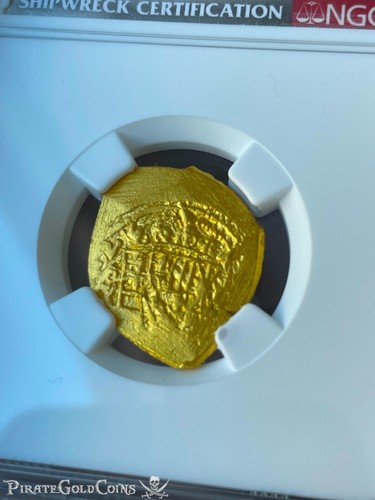 MEXICO 2 ESCUDOS 1712 "1715 FLEET SHIPWRECK" NGC 62 PIRATE GOLD COINS TREASURE - Picture 2 of 12