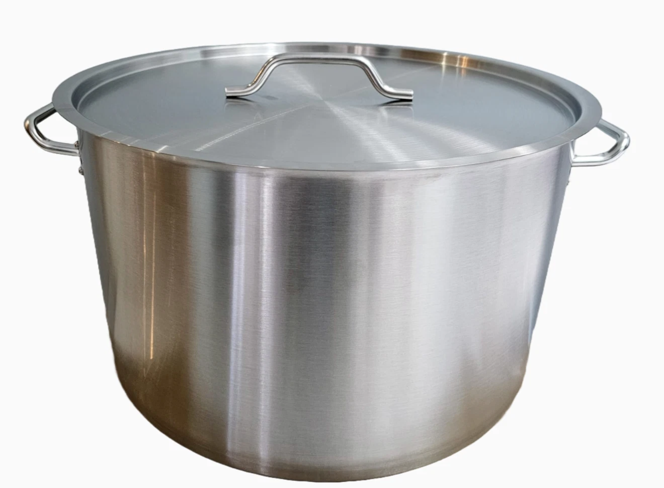 Wide Stainless Steel Cooking Pot Catering Commercial Induction 44L 45x28cm