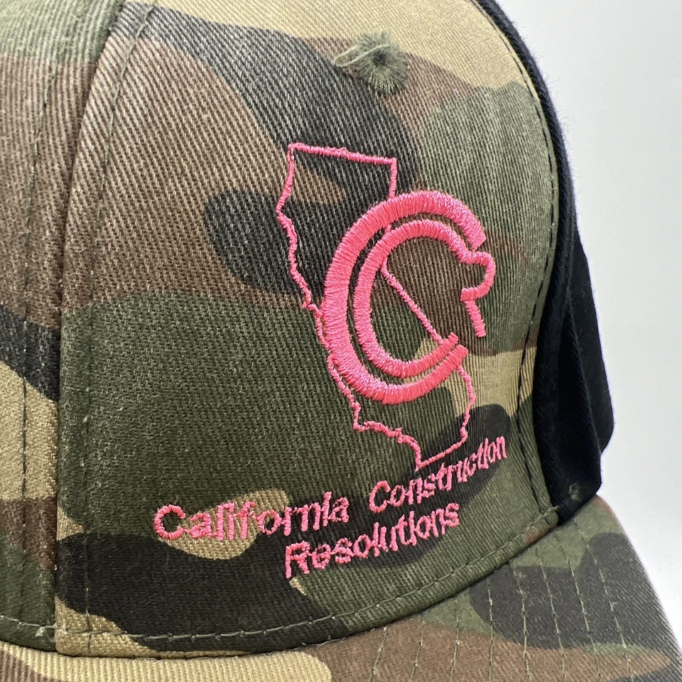 California Construction Resolutions CCR Adult Trucker Camo Hat Cap Mesh Strap - Image 2 of 4