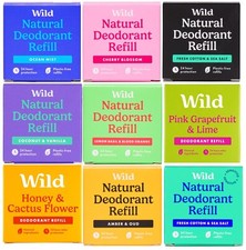 Wild Natural Deodorant Refills (4 x 40g) Plastic Free
