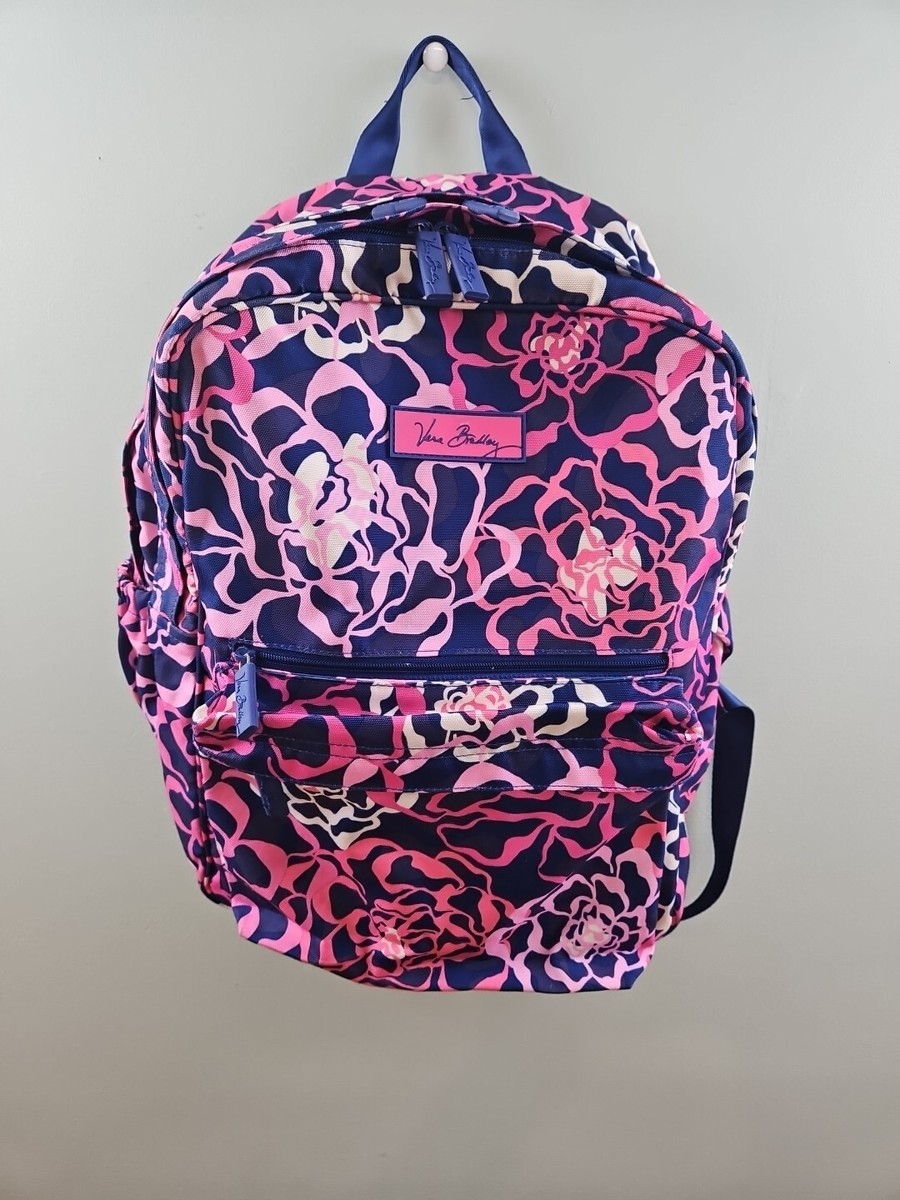 Vera Bradley Backpack Catalina Pink Pattern W/ Flowers School