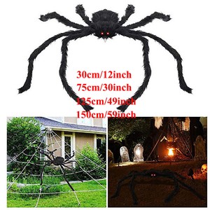 Halloween Plush Giant Spider Decoration Haunted House Yard ...