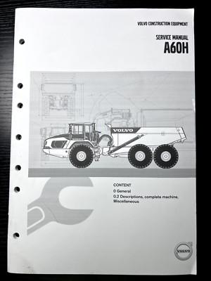 A60H VOLVO SERVICE MANUAL GENERAL/COMPLETE MACHINE/MISC DESCRIPTION PUB 20053639