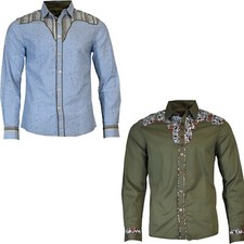 Men's Shirt Western Shirt "Raymond' -'70's -100 Cotton-DaVinci-NWT Org 49.50