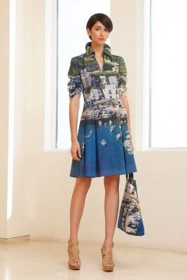 AKRIS Marina Grande Print Shirtdress SZ 40 = US 8 - NWOT - RT $2,990.00 +Tx