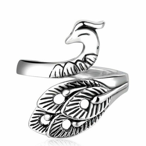 Elegante Ciondolo Argento Sterling 925 Moda Pavone Fenice Taglia Unica Adatto a tutti - Foto 4 di 8