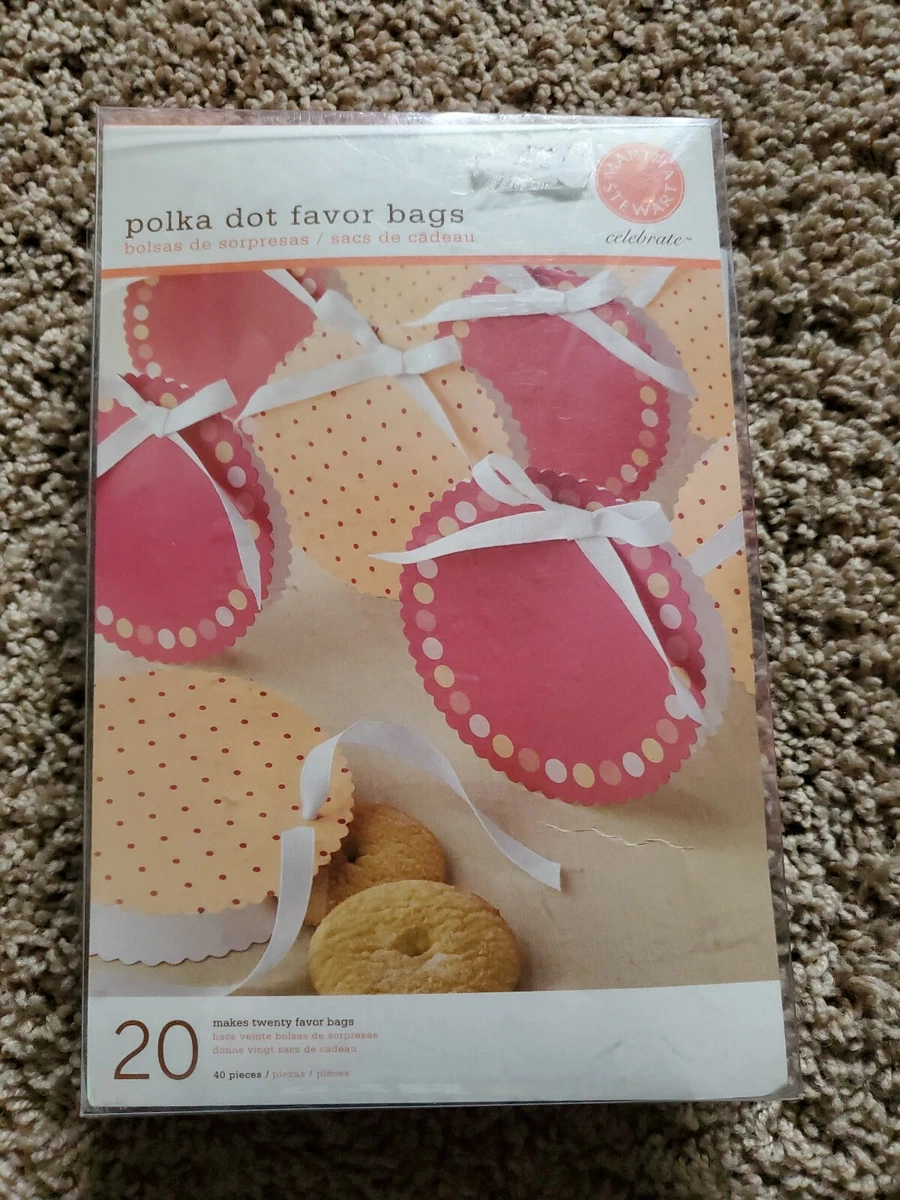 20 Martha Stewart Polka Dot Favor Bags Baby Shower Stamp