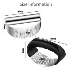 STAINLESS STEEL GARLIC CRUSHER SQUEEZER PRESS MASHER MINCER KITCHEN MANUAL TOOL