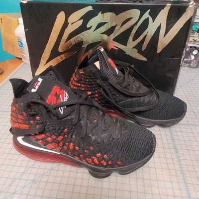 Nike Lebron 17 XVII Black Infrared Red Basketball Sneakers BQ3177-006 Sz 9.5 Men