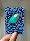ACEO Original Acrylic Teal Green Dragon Eye Fantasy Painting, by eepygirlstudio — photo 1