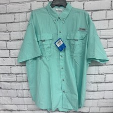 Columbia Bahama  II Short Sleeve Shirt Green X-LARGE NWT