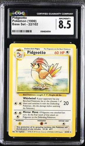 Pidgeotto graded CGC 8.5 for sale on eBay