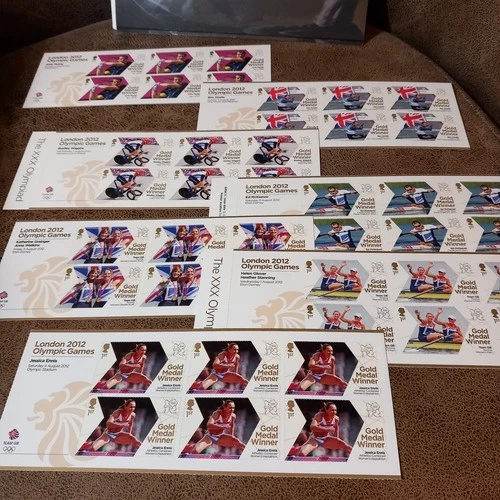 2012 London Olympic Games GB stamp Gold Medal Winners x7 Sets of 6 Mint sheets