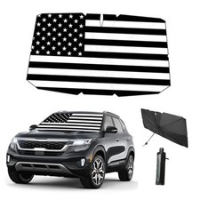 Windshield Sun Shade Umbrella for Car American Flag USA Design Foldable US Flag