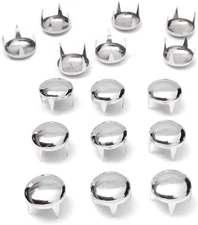 200Pcs 12mm Silver Dome Rivets Spike Studs for Leather Craft and Decoration