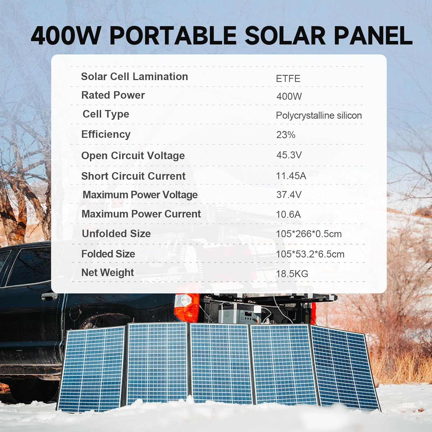ALLPOWERS 400W 600W Foldable Solar Panel Kit Charger For Generator Power Station