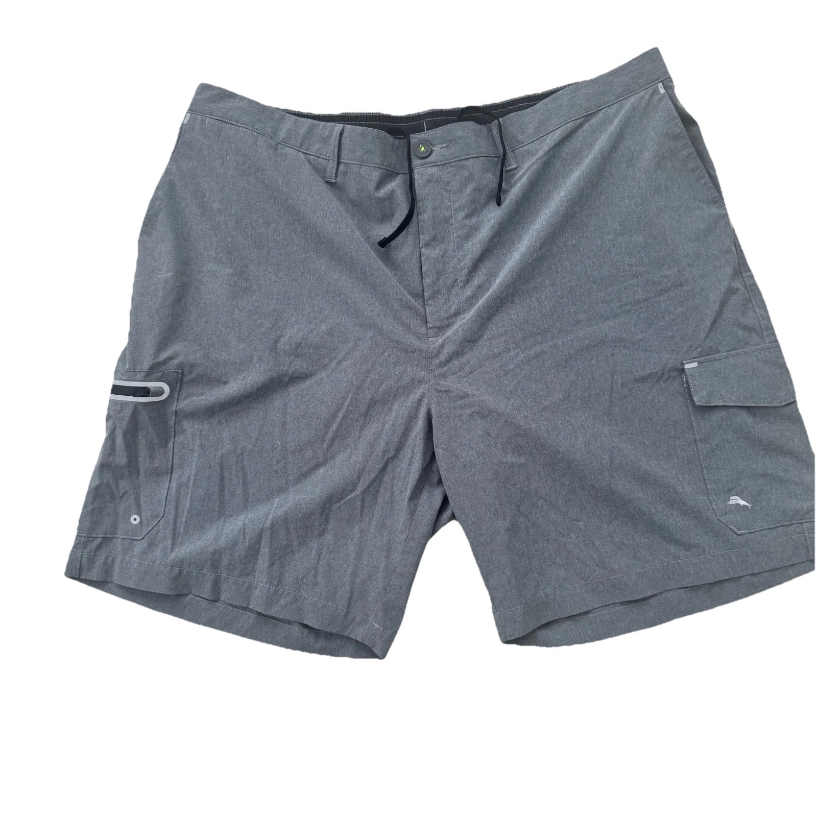 Tommy Bahama Island Zone Cargo Shorts Men 2XLB Big Gray Hybrid Performance Trunk