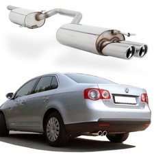 FOX Komplettanlage ab Kat 2x80mm mit Absorber für VW Jetta & VW Golf 5 Varia