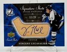 2006-07 UD Sweet Shot Signature Shots Stick Signings 11/25 Vincent Lecavalier