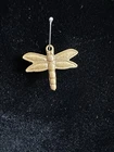 Vintage Estate Brass Dragonfly Charm Pendant Costume Jewelry Vintage Find