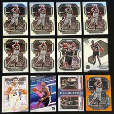 Tim Duncan (12) Card Lot 2021-22 Panini Prizm Orang Ice Mosaic Court Kings Water