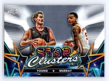 2023-24 Topps Chrome Cosmic #SC-1 Dejounte Murray / Trae Young Star Clusters