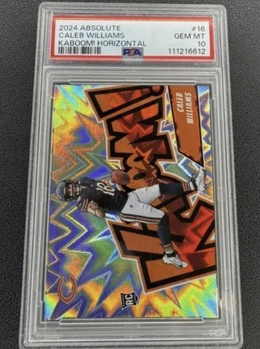 Caleb Williams Kaboom PSA 10!  Chaser GUARANTEED 3 AUTOS,PATCHES, MEM Read  Desc