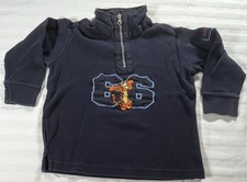 Vintage Disney Store TIGGER 1/4 Zip Pullover Long Sleeve Top Size XS 4/5