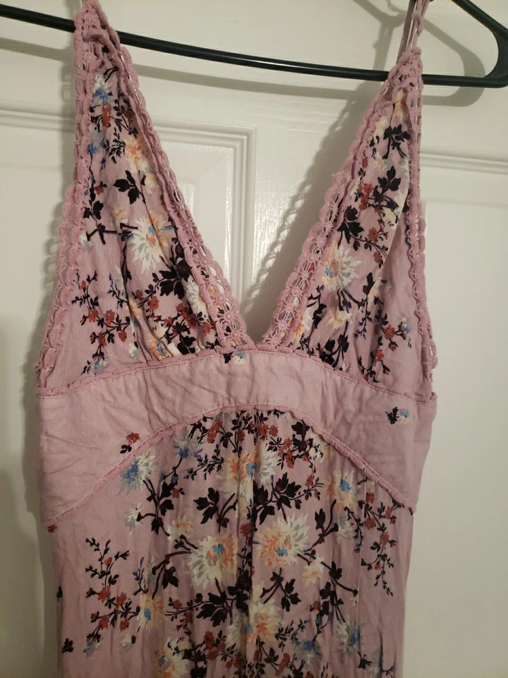 Vestido Free People Intimately Slip Paradise Maxi Rosa Floral Foto 2 de 4