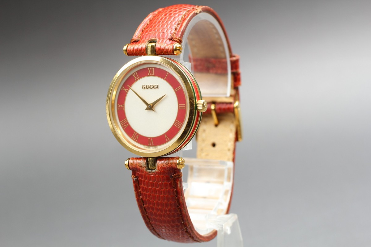 Vintage [Near MINT] GUCCI 2000M Red Dial Sherry Line Quartz 30mm